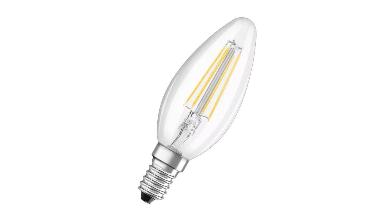 

Żarówka Osram E14 filament 4,8W 2700K 827 ciepła biała 470lm ściemnialna świeca świeczka filament (1219)
