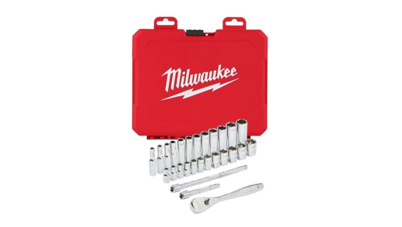 

Zestaw nasadek metrycznych 1/4 z grzechotką 28 elementów MILWAUKEE