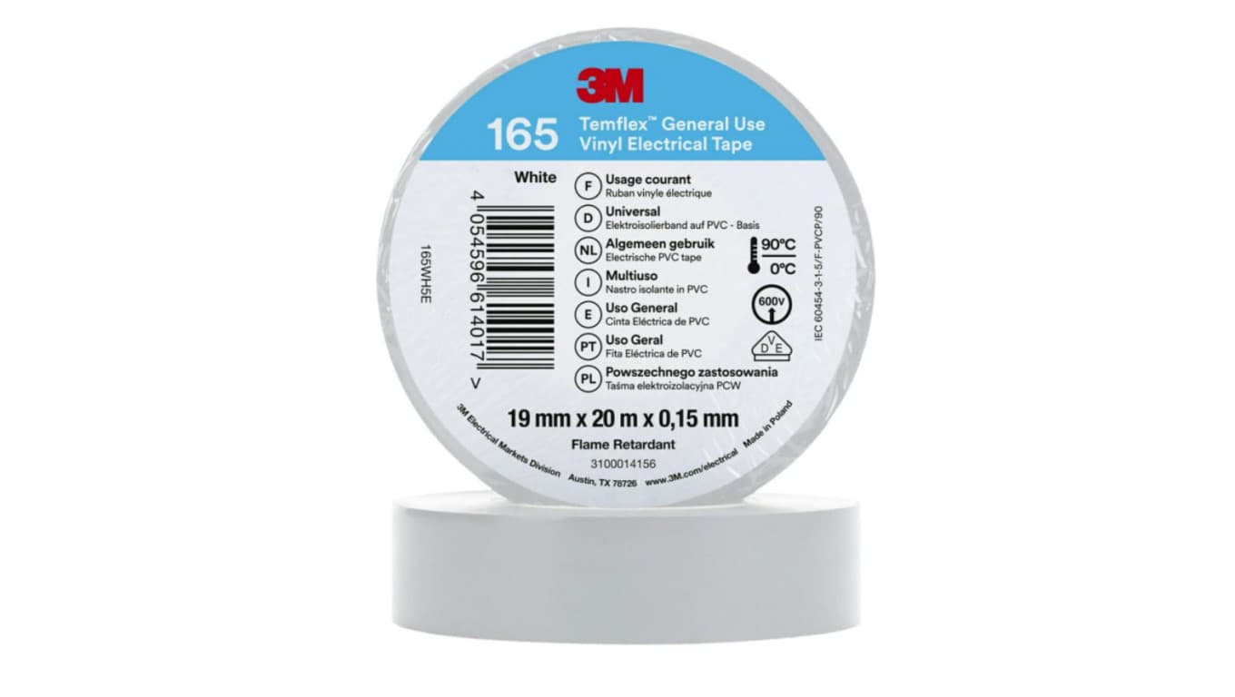 

Taśma izolacyjna 19mm x 20m PVC Temflex 165 biała 7100184808