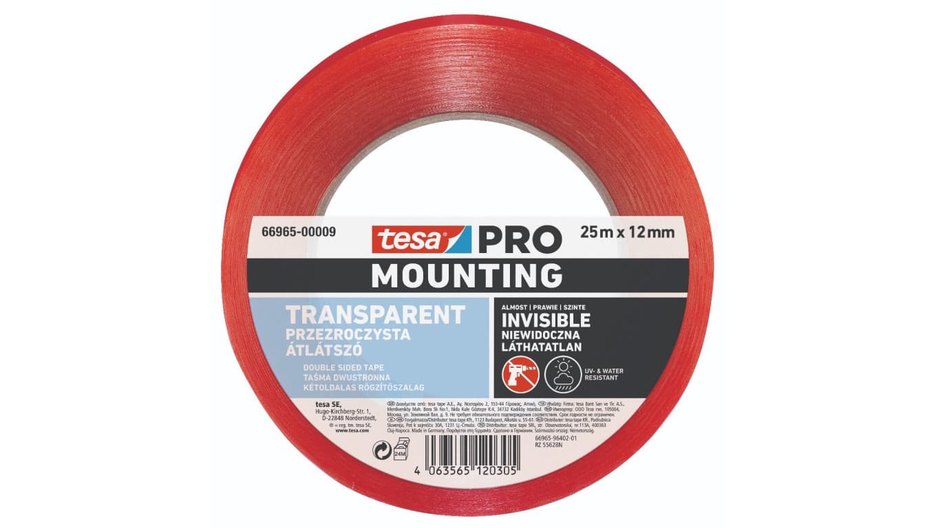 

Mounting PRO transparent, 25x12, przezroczysta UV /8szt./