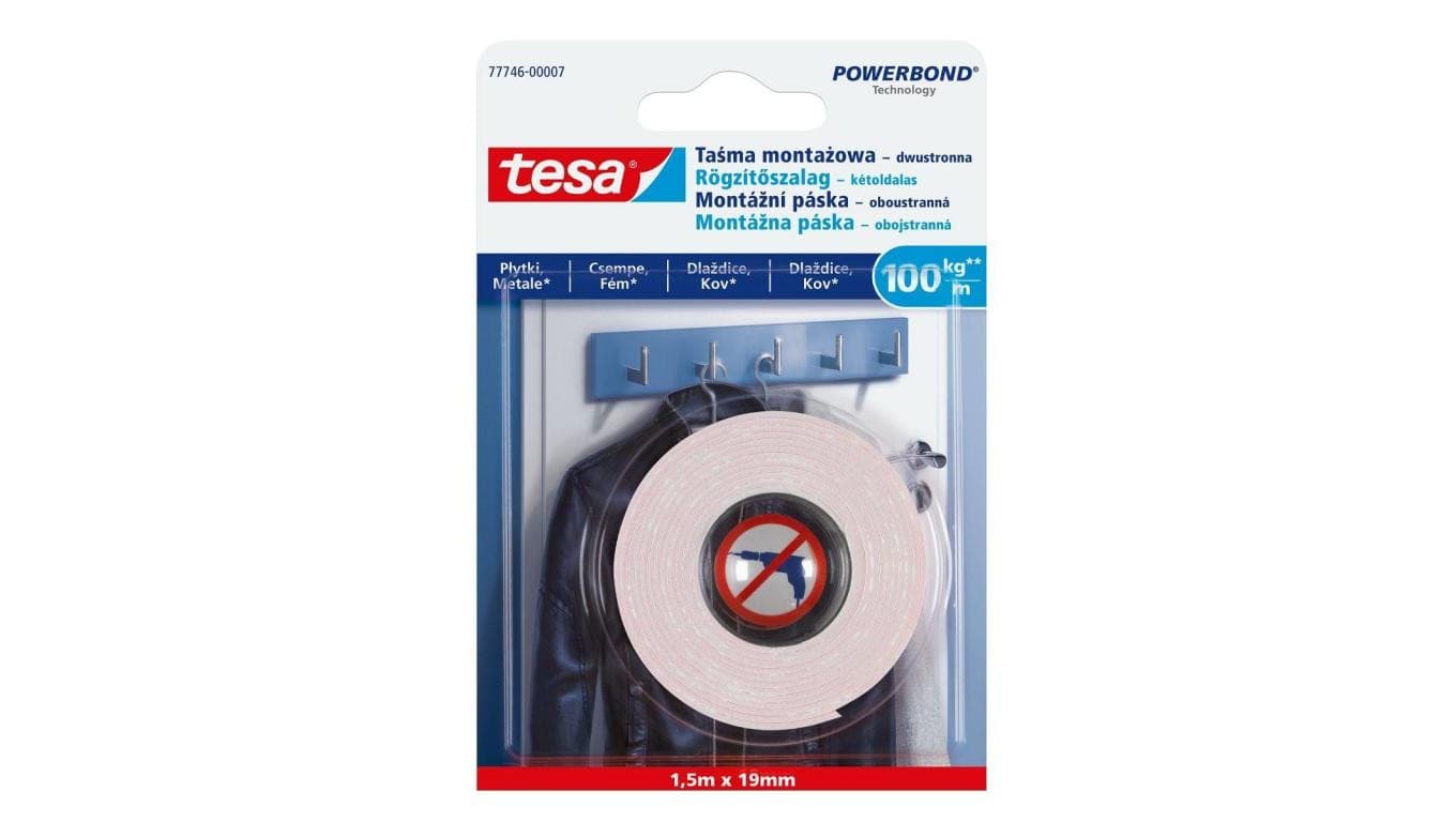 

Taśma montażowa do płytek 1.5m:19mm