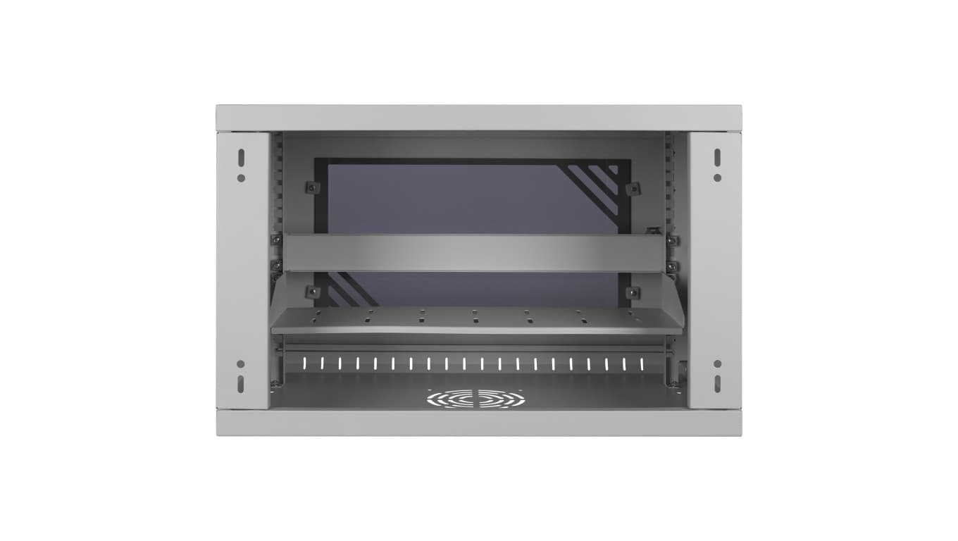 

Szafa wisząca RACK 19 6U 350mm szara z półką przeszklona PRO LIGHT