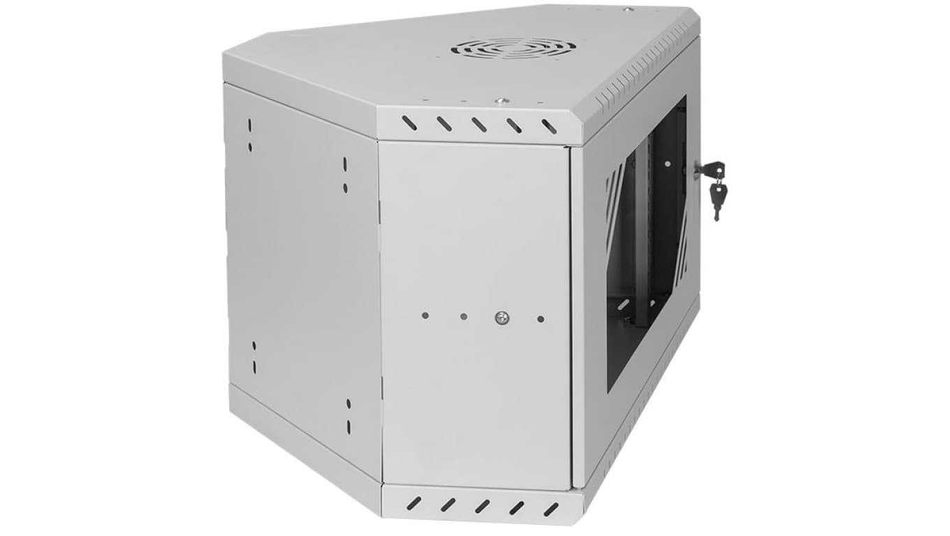 

Szafa wisząca RACK 19 6U 330mm szara NEKU narożna