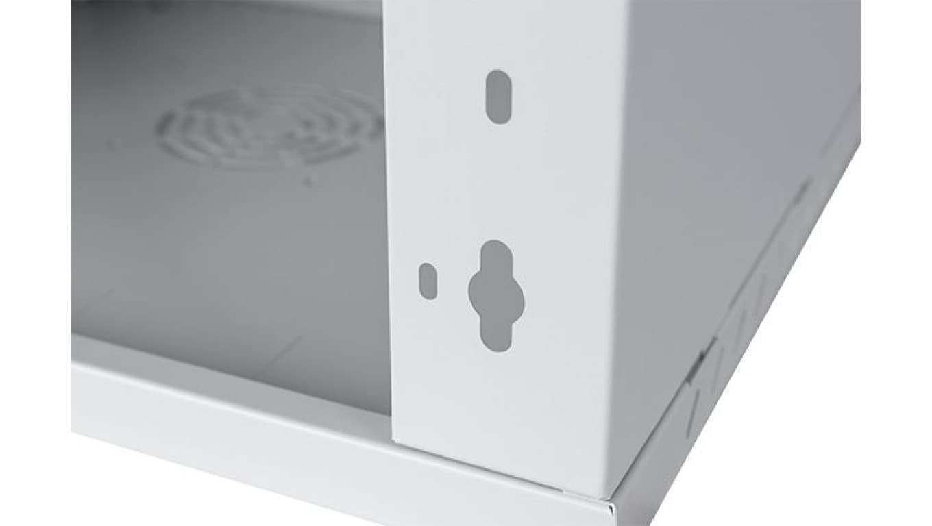 

Szafa wisząca RACK 19 9U 450mm drzwi szklane szara PRO