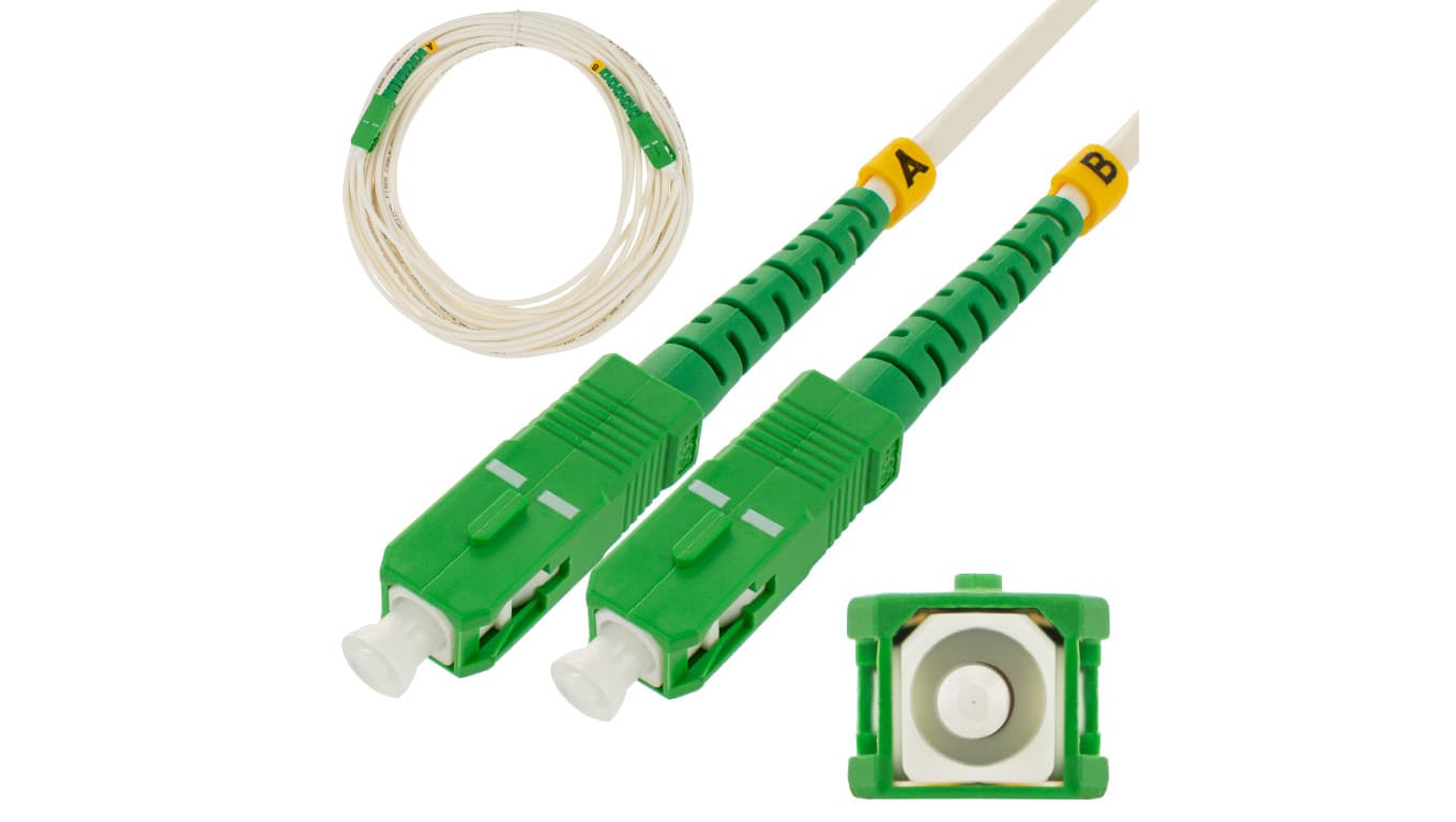 

Patchcord światłowodowy FO SM SC/APC-SC/APC simplex 9/125 G.657A1 NEKU 7m