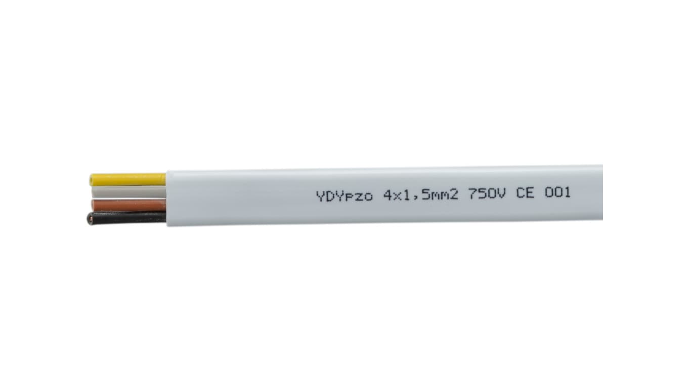 

Przewód prądowy YDYp 450/750V 4x1,5 płaski drut Elektrokabel /100m/
