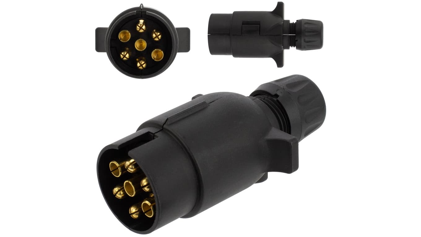 

Wtyczka przyczepowa 7-pin 12V plastikowa na kabel