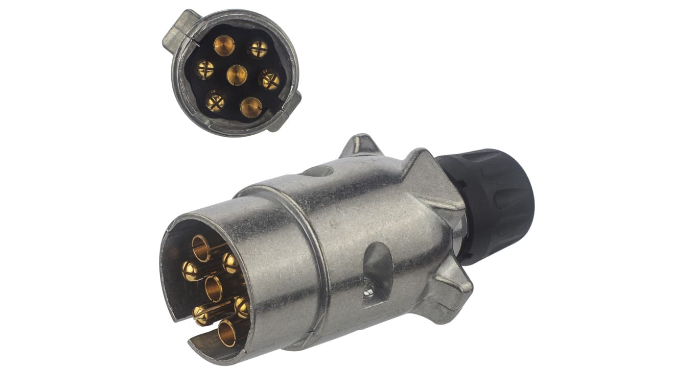 

Wtyczka przyczepowa 7-pin 12V metalowa na kabel