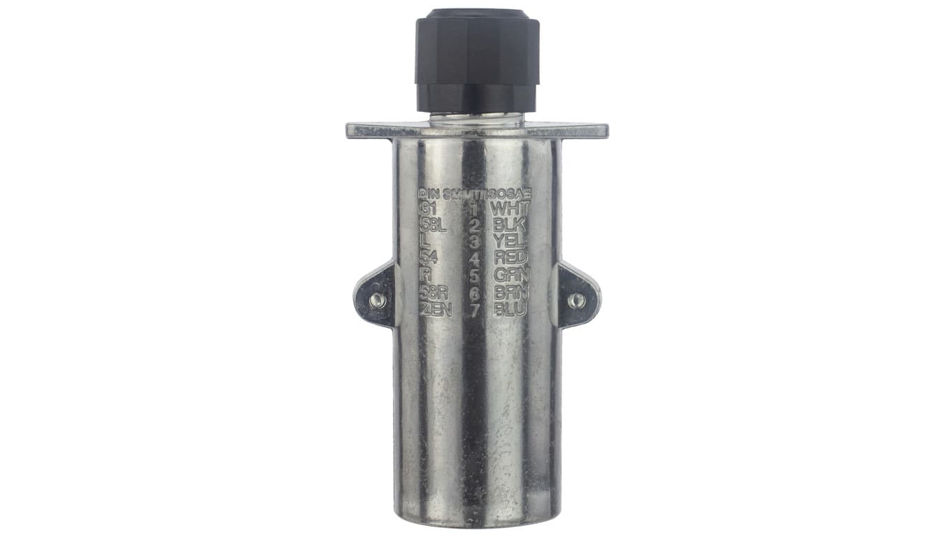 

Wtyczka naczepowa typu S (biała) 7-pin 24V metalowa na kabel, Biała) 7-pin 24v metalowa na kabe