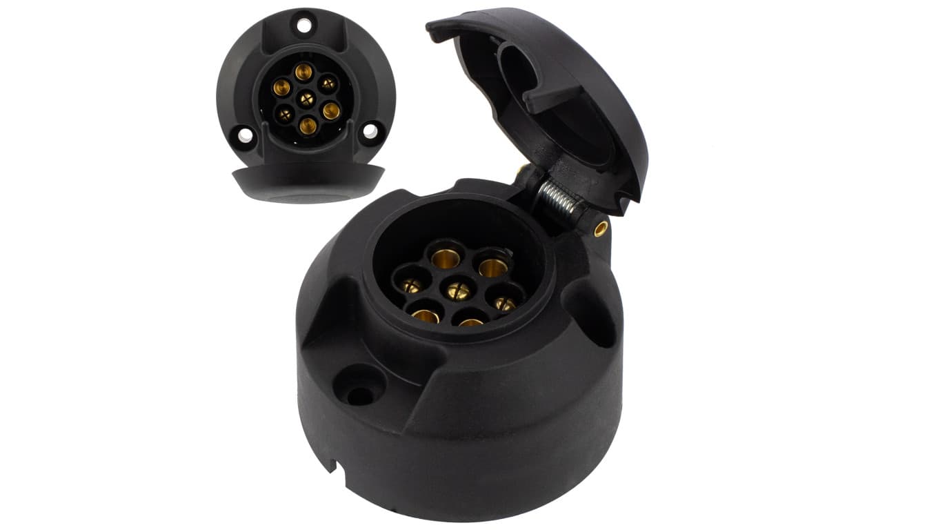 

Gniazdo przyczepowe 7-pin 12V plastikowe