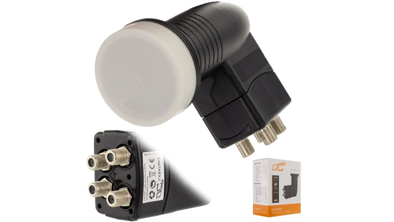 

Konwerter satelitarny 60dB Quad Black LTC