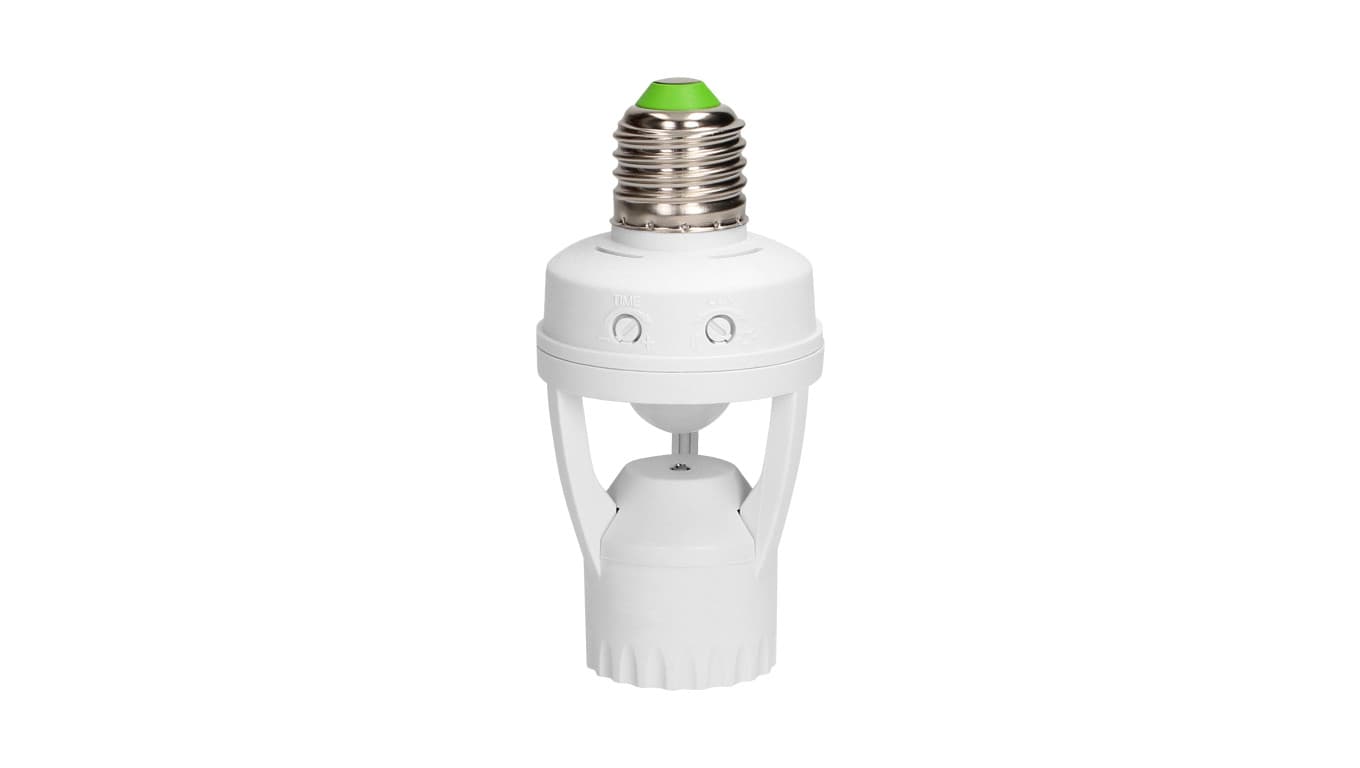 

Gniazdo żarówki z czujnikiem ruchu, 360st. IP20, gwint E27, 1x60W