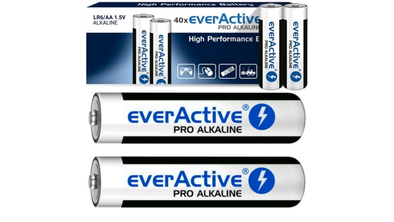 

Bateria alkaliczna LR6 AA 1,5V everActive Pro Alkaline PUDEŁKO 40szt.