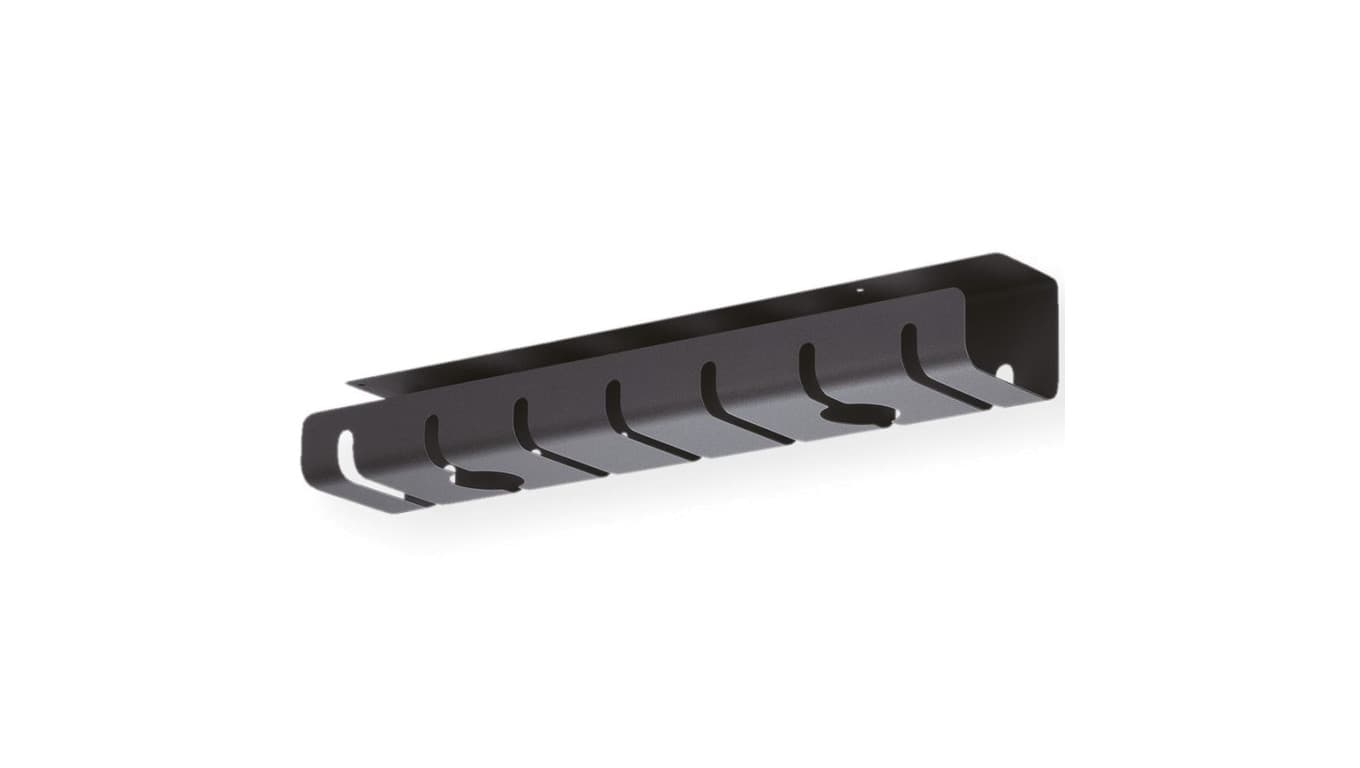 

Organizator kabli sprzętowych montaż pod biurkowy 2x prowadnica 530x110x80mm czarny ROLINE