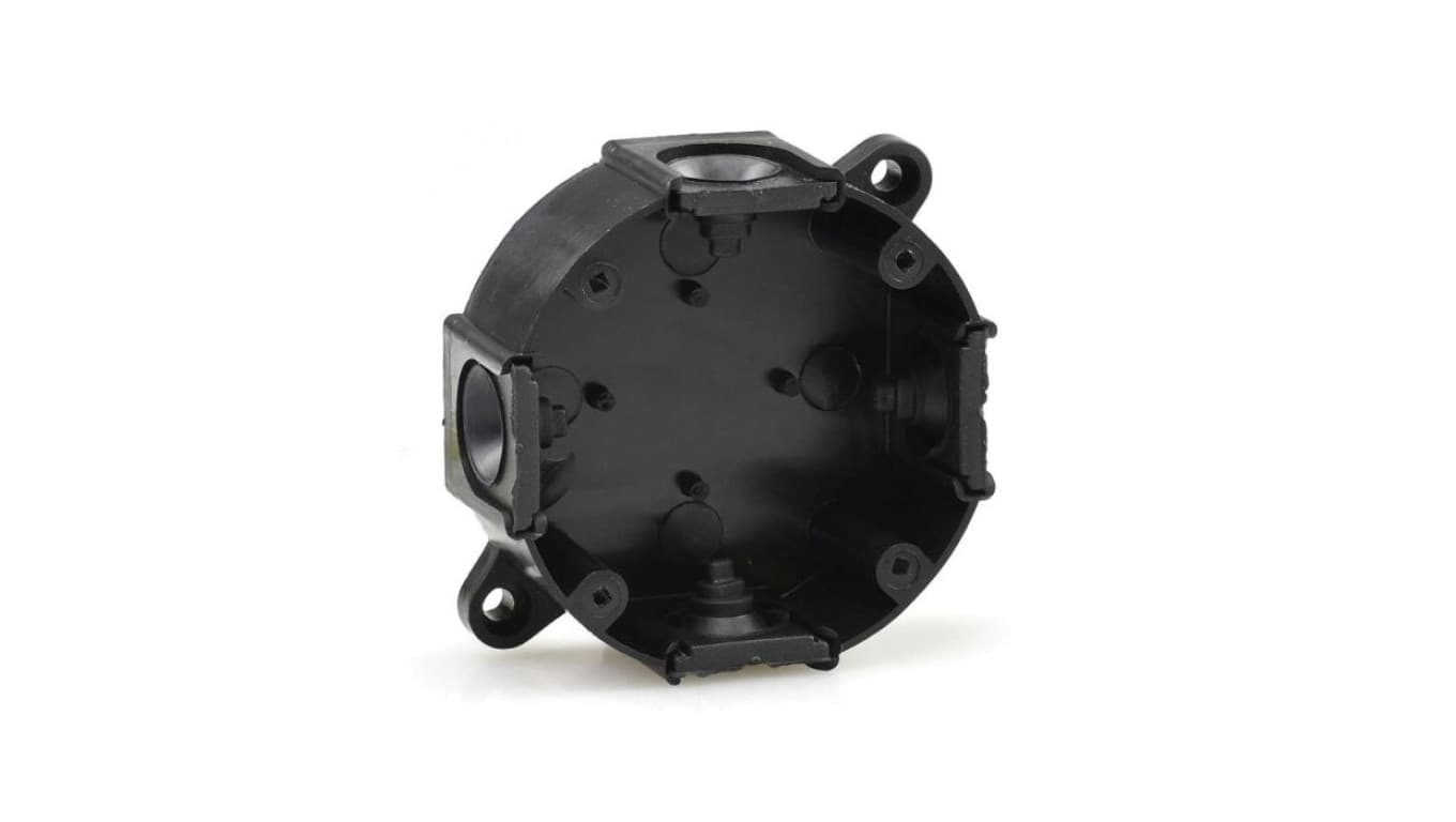 

Puszka n/t 79x79x37mm czarna IP41 D13,5 /10