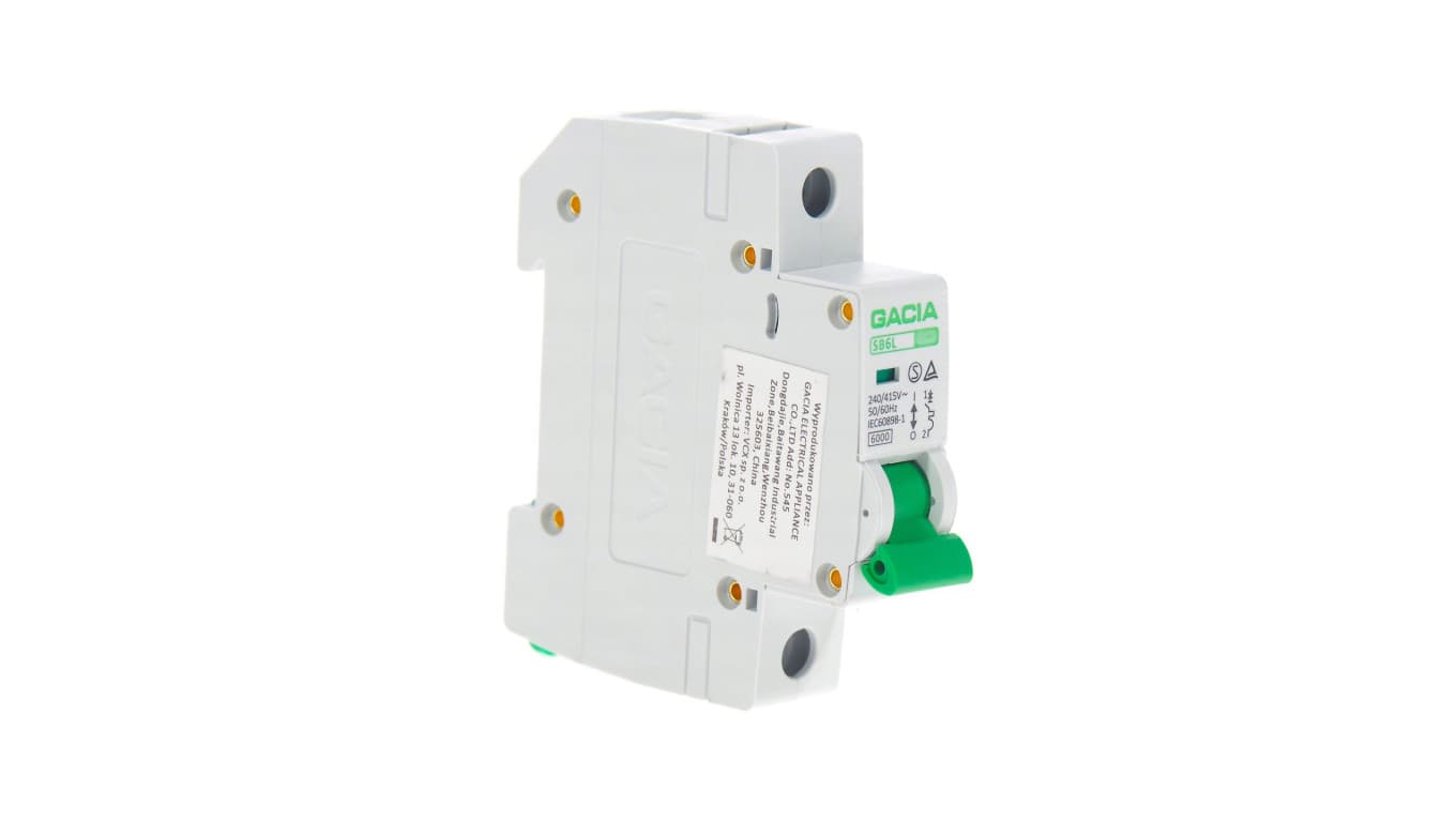 

Wyłącznik nadprądowy B16 1P 230V SB6L 1P 16B