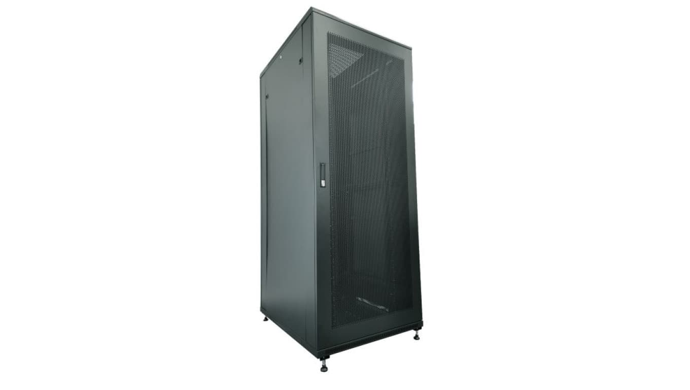 

Szafa serwerowa 42U 800x1000, drzwi przednie szklane, drzwi tylne stalowe perforowane, zamek, 4 belki nośne, 4 regulowane stopki, do samodzielnego montażu, kolor czarny Q-LANTEC - Q-LANTEC