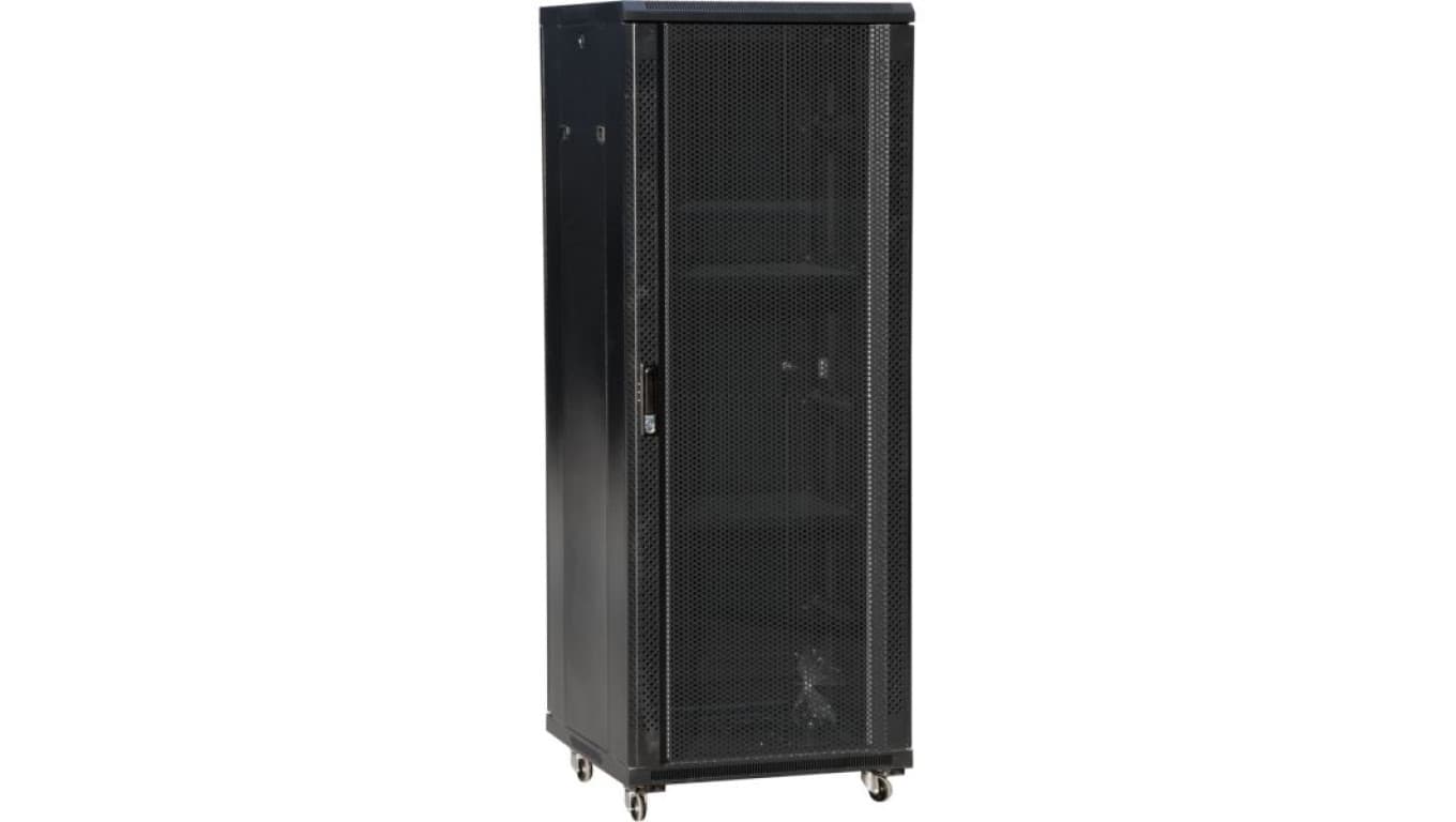 

Szafa serwerowa 27U 600x1000, drzwi jednoskrzydłowe, zamek, czarna FLAT PACK SS-27U-600-1000-01-C