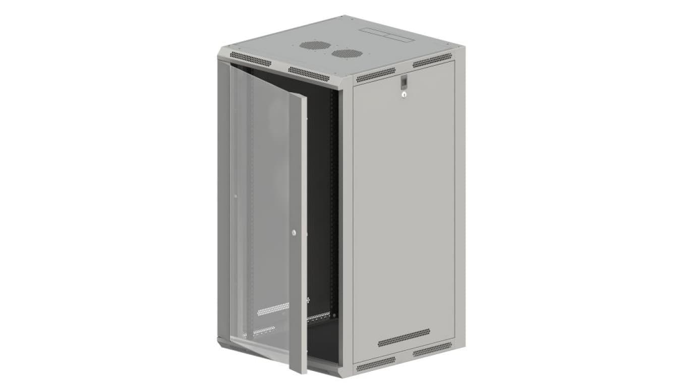 

Szafa wisząco/stojąca 19" 18U 600x500, niedzielona, drzwi szklane jednoskrzydłowe, tył osłona pełna, osłony boczne ruchome perforowane, kolor szary, 4 belki, FLAT PACK ALANTEC - ALANTEC