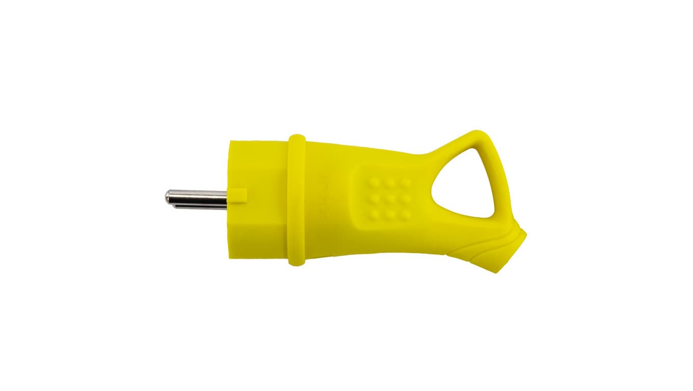 

WTYCZKA GUMOWA ŻÓŁTA 16A 230V IP44 Z UCHWYTEM