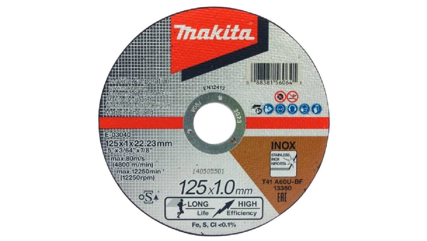 

Tarcza tnąca extra cienka 125x1x22mm Inox E-03040
