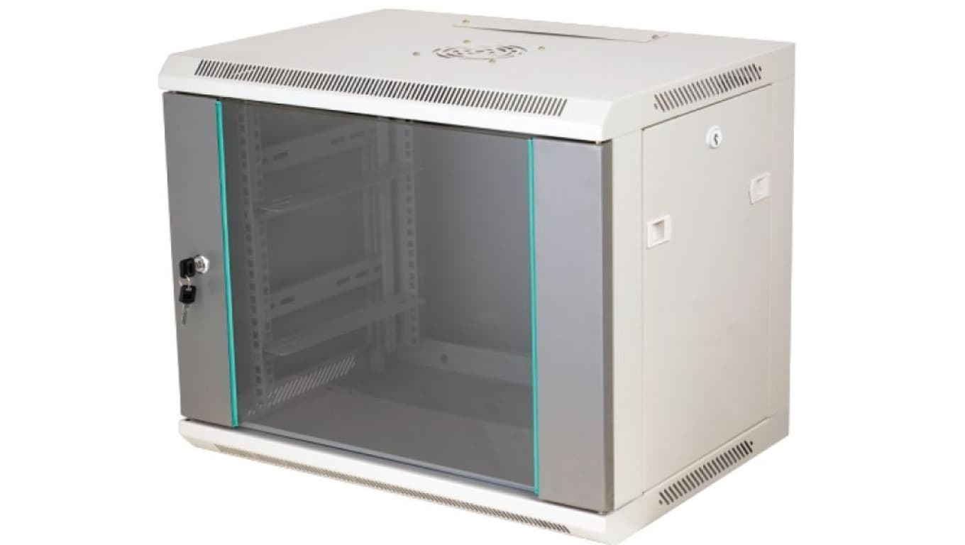 

Szafka rack wisząca 19" 18U 600x450, niedzielona, drzwi szklane jednoskrzydłowe, tył osłona pełna, osłony boczne zamykane na klucz, kolor szary Q-LANTEC - Q-LANTEC
