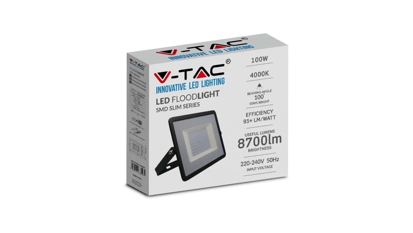 

Projektor LED 100W 8700lm 6500K IP65 Czarny 215966