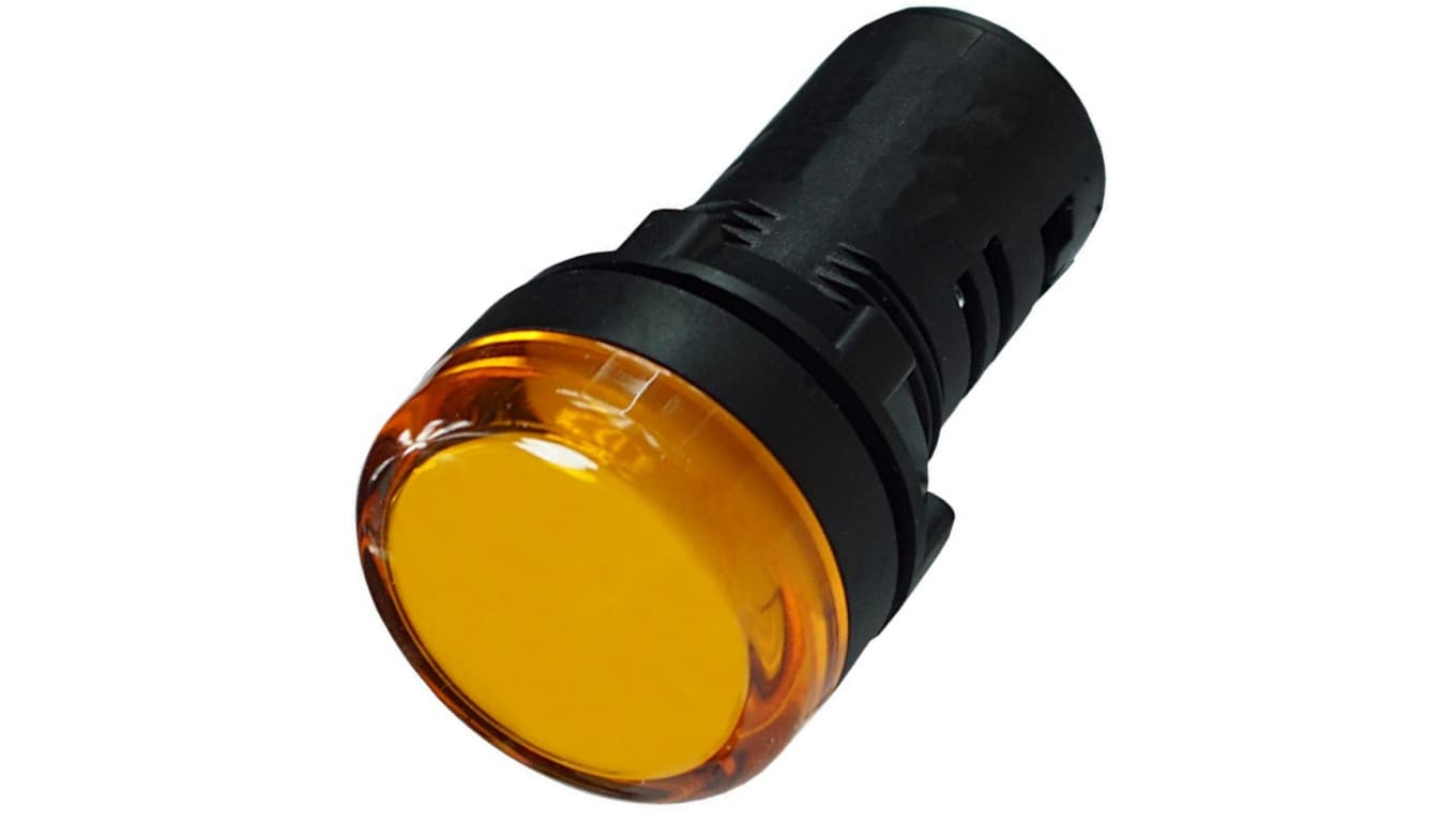 

Lampka kontrolna sterownicza żółta LED fi:22 12V