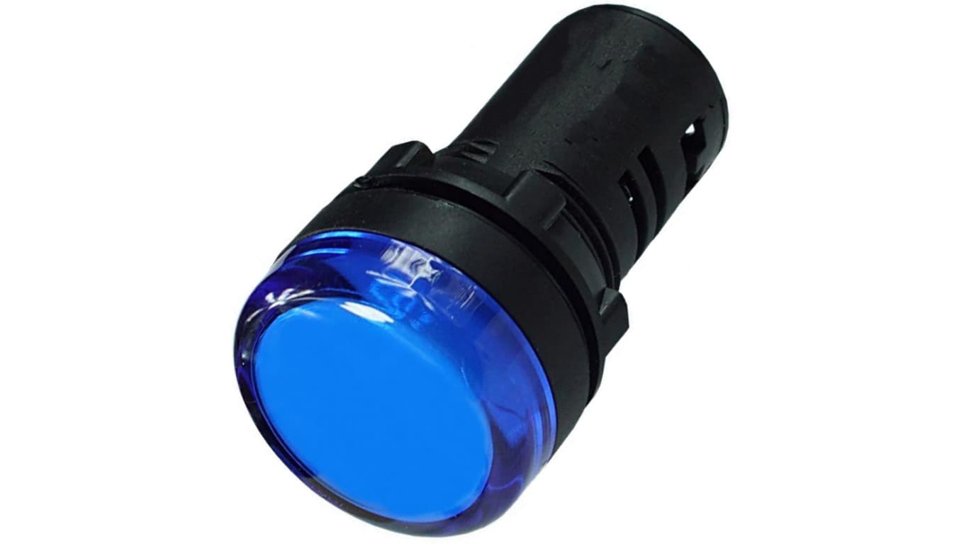 

Lampka kontrolna sterownicza niebieska LED fi:22 12V