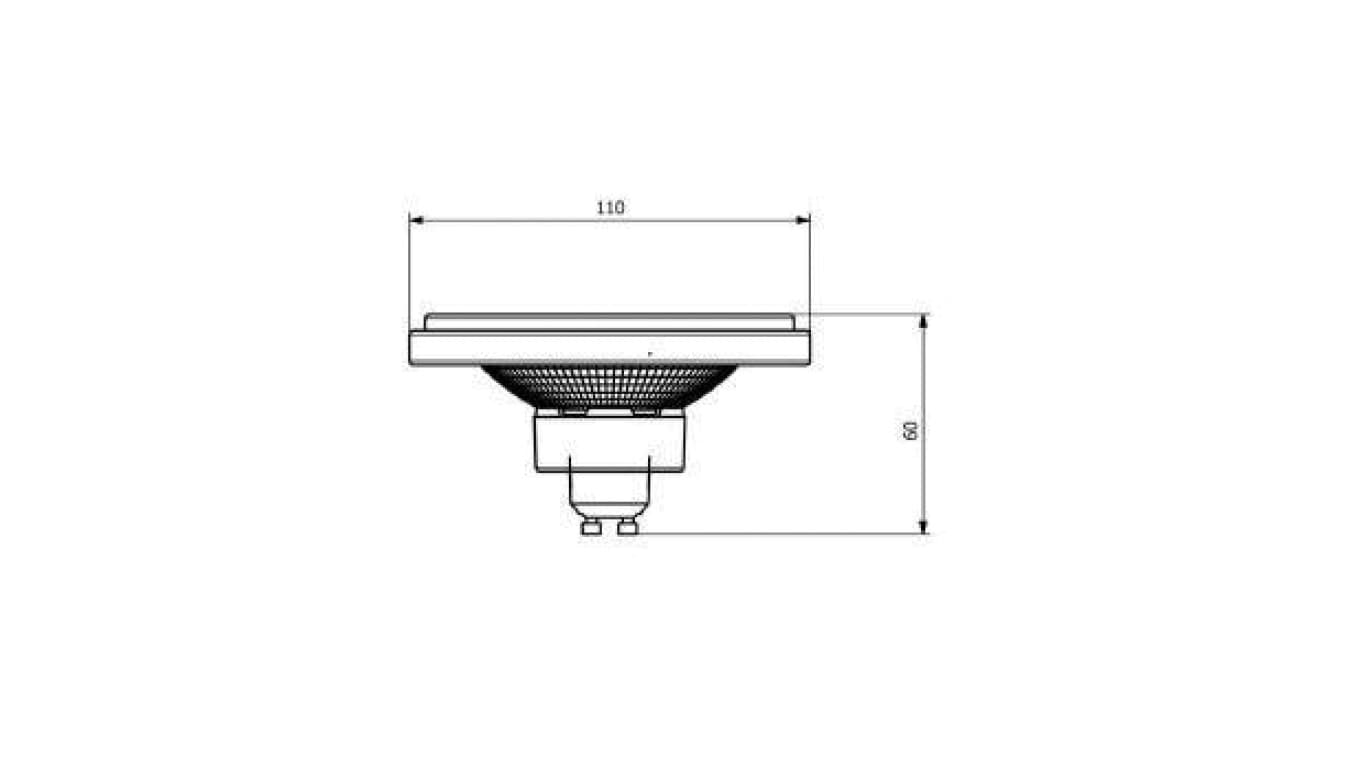 

Żarówka TRISTAN II ES111 gu10 12W WW 12 led 2835 230V kąt 24 stopnie AR111 z odbłyśnikiem ciepła biała 850lm