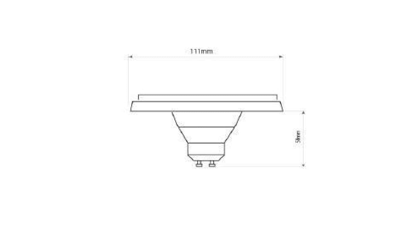 

Żarówka ARCUS ES111 gu10 15 led 9W B/NW 120s neutralna biała AR111 czarna obudowa 820lm