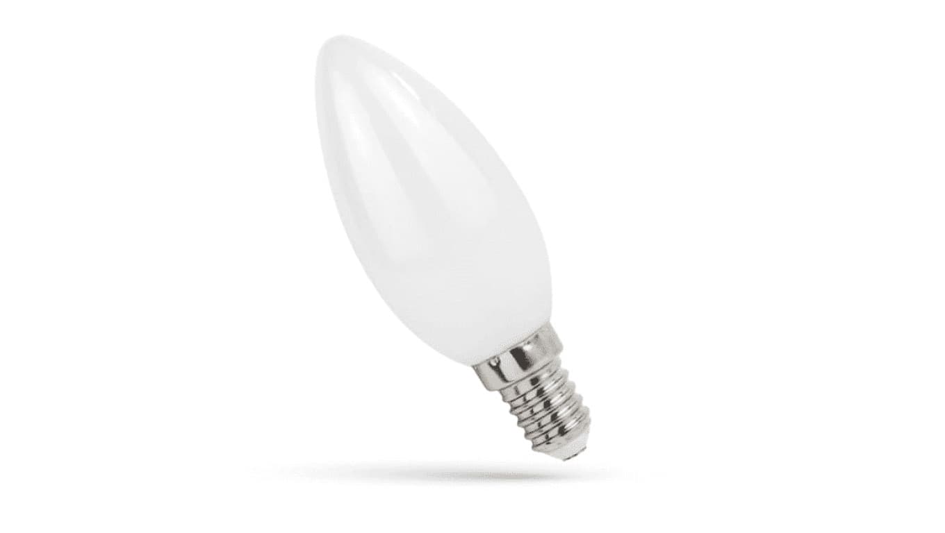 

Żar. LED E14 230V 4W świecowa COG ciepła