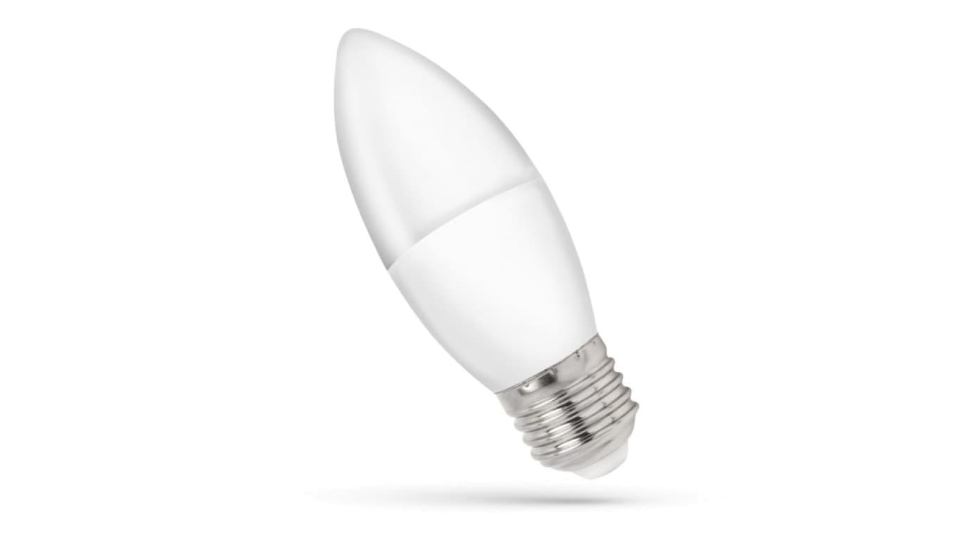 

Żar. LED E27 230V 8W świecowa 620lm ciepła