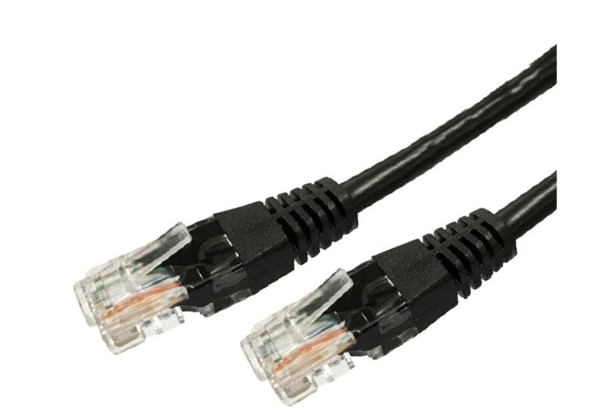 

Kabel Patchcord miedziany kat.6a RJ45 UTP 1m czarny - paczka 10 sztuk