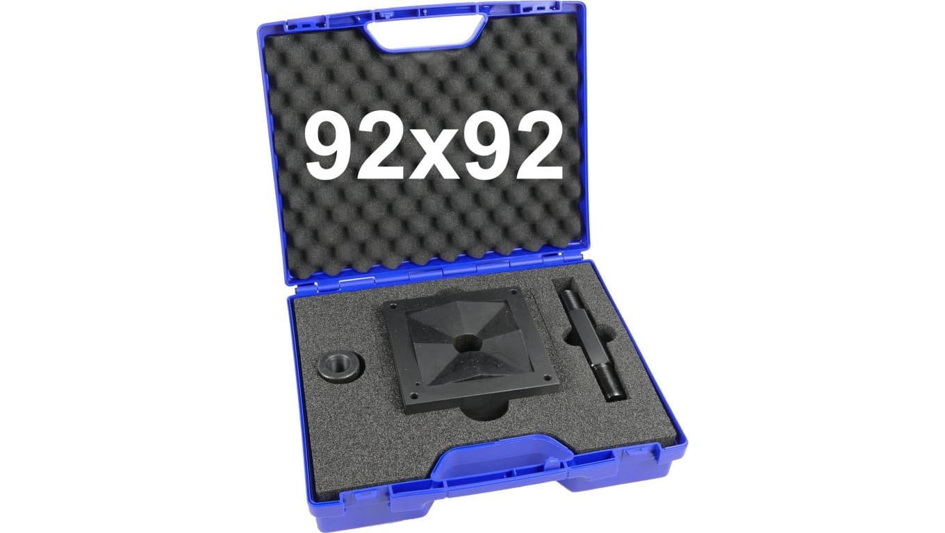 

Wycinak kwadratowy do otworów w stali 92x92 mm / Otwornica do blachy 92x92mm / ENERGOTYTAN WK92