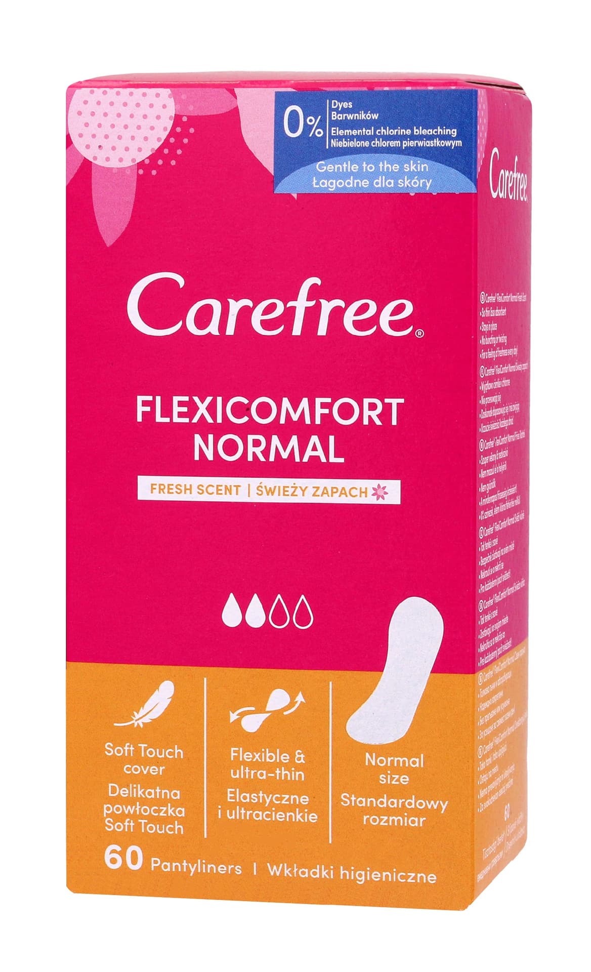 

Carefree Flexi Comfort Fresh Scent Wkładki higieniczne 1op.-60szt