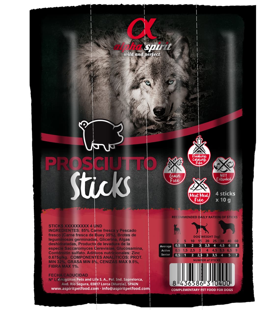 

ALPHA SPIRIT Czteropak paluszków prosciutto [D33 015b] 4x10g