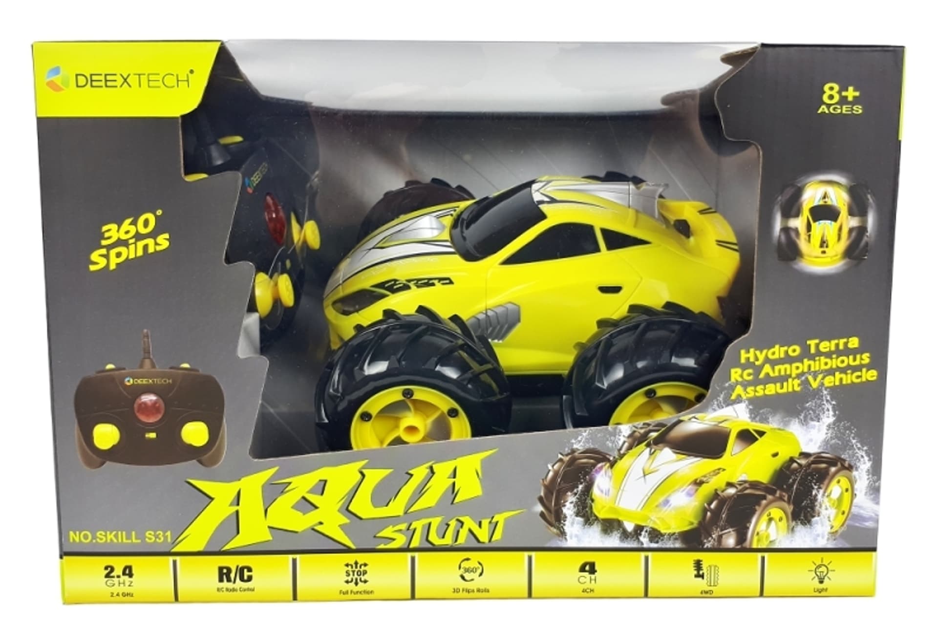 

AMFIBIA AUTO SAMOCHÓD STEROWANY Z PILOTEM RC AQUA STUNT
