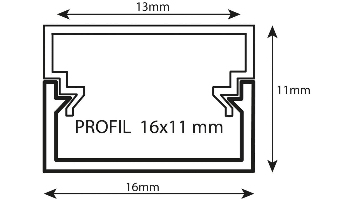 

Profil led PCV Line Extra 16x12 2m biały ML