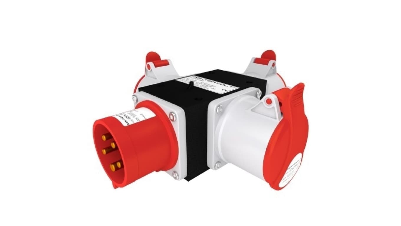 

Rozgałęźnik 3-fazowy wejście 1x32A 5P/ wyjście 3x32A 5P IP44 ROP 3253 6383