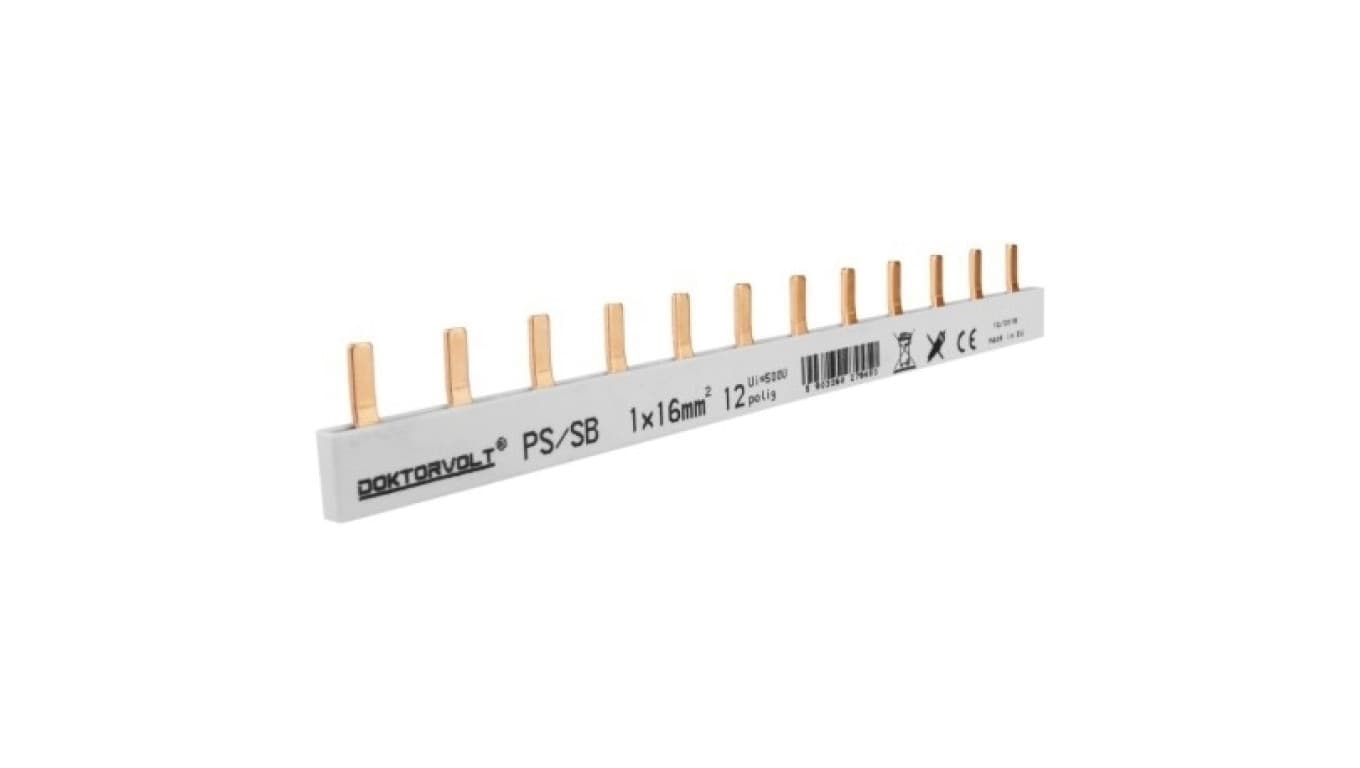 

Szyna łączeniowa sztyftowa PS/SB obustronnie izolowana 1-fazowa 12-modułowa 16mm2 DV 9450