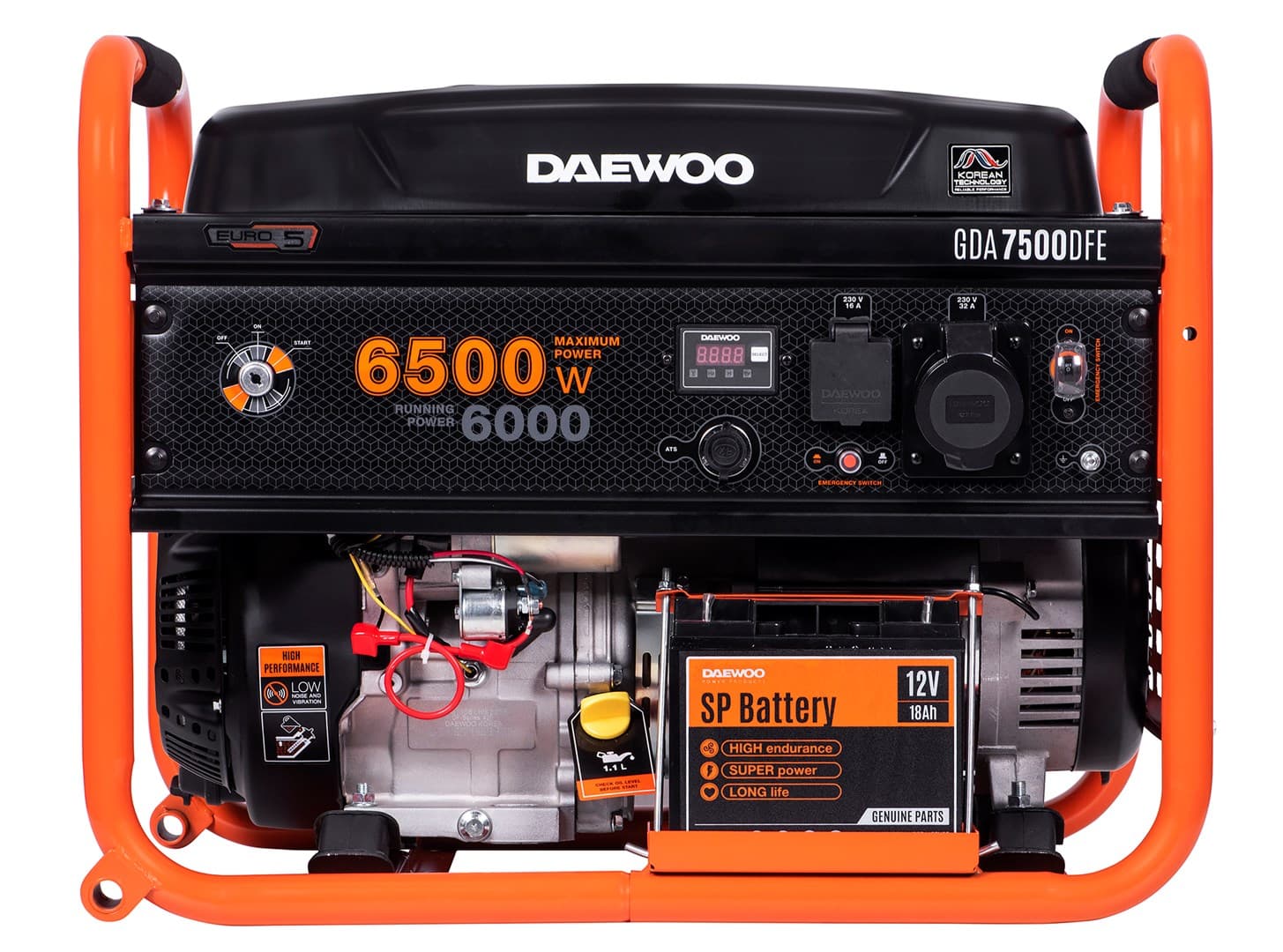 

Agregat prądotwórczy 6,5kw 230V AVR GDA7500DFE LPG DAEWOO
