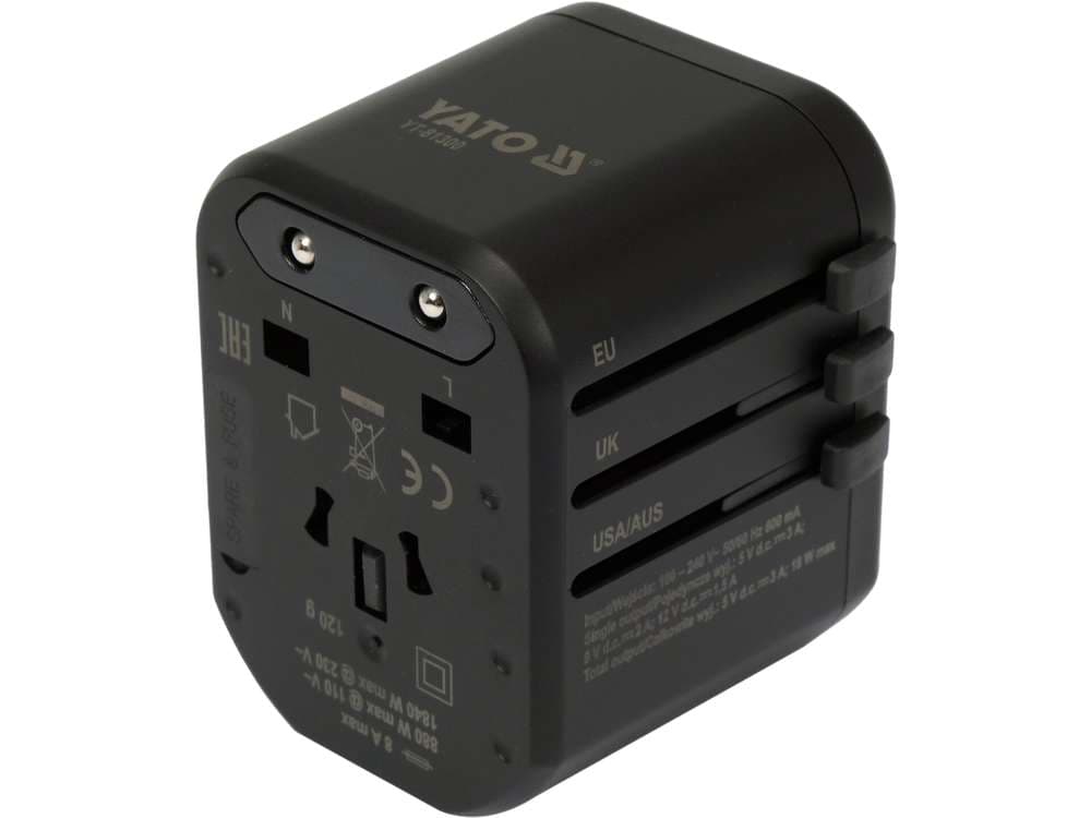 

ADAPTER PODRÓŻNY UNIW. USB, USB-C 18W