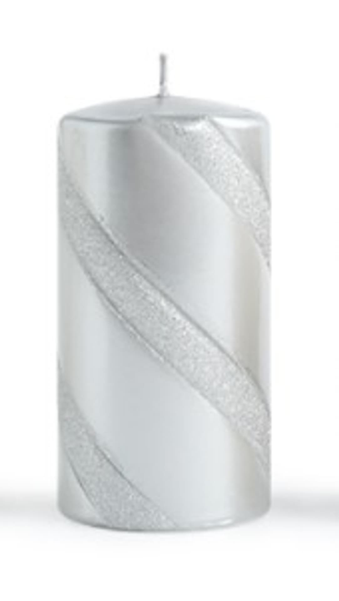 

Świeca VELLA walec średni parafinowa 7xh14cm srebrna