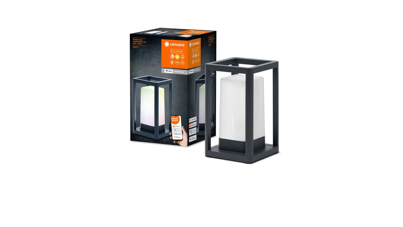 

Inteligentna lampa zewnętrzna SMART+ TABLE FRAME MULTICOLOR RGB+W 5W 270lm Dark grey 4058075564466