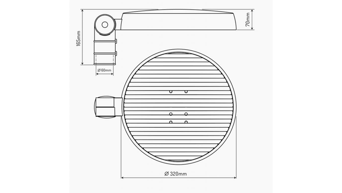 

Oprawa uliczna LED line Elida 70W 4000K 120lm/W 100-277V AC/478498
