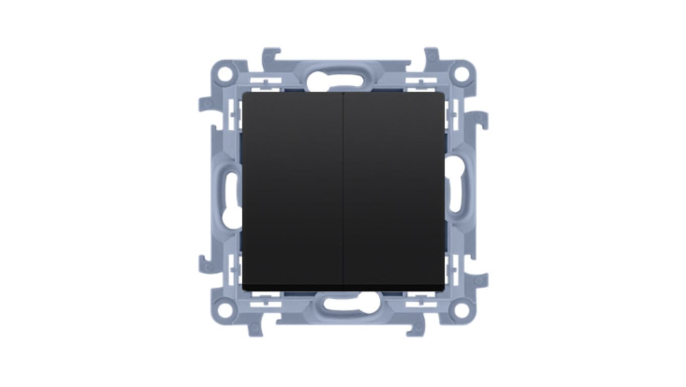 

Simon 10 Łącznik świecznikowy do wersji IP44 (moduł) 10AX, 250V, zaciski śrubowe czarny mat CW5B.01/49, Moduł) 10ax/250v/zaciski śrubowe czarny mat cw5b.01/4