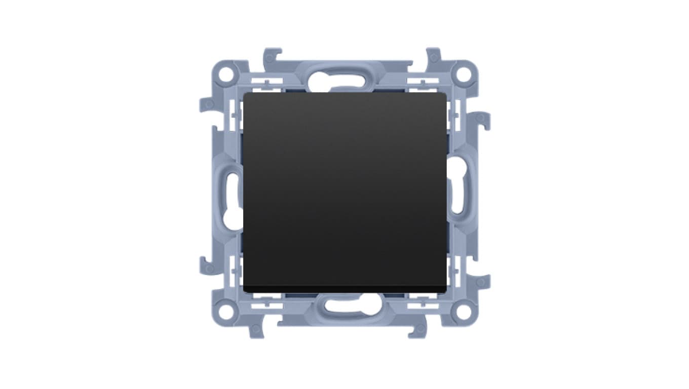 

Simon 10 Przycisk bez piktogramu z podświetleniem LED (moduł) 10AX, 250V, zaciski śrubowe czarny mat CP1L.01/49, Moduł) 10ax/250v/zaciski śrubowe czarny mat cp1l.01/4