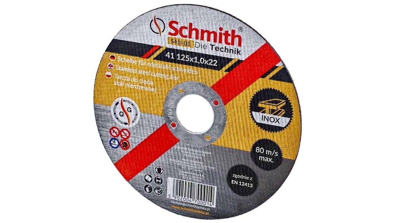 

Tarcza do cięcia stali nierdzewnej INOX 125x1,0 Schmith