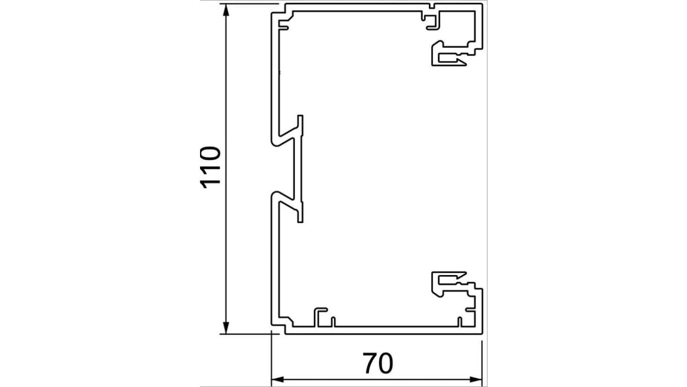 

BRK 70110 RWS Kanał podparapetowy SIGNA BASE 70x110 9010 6132722 /2m/